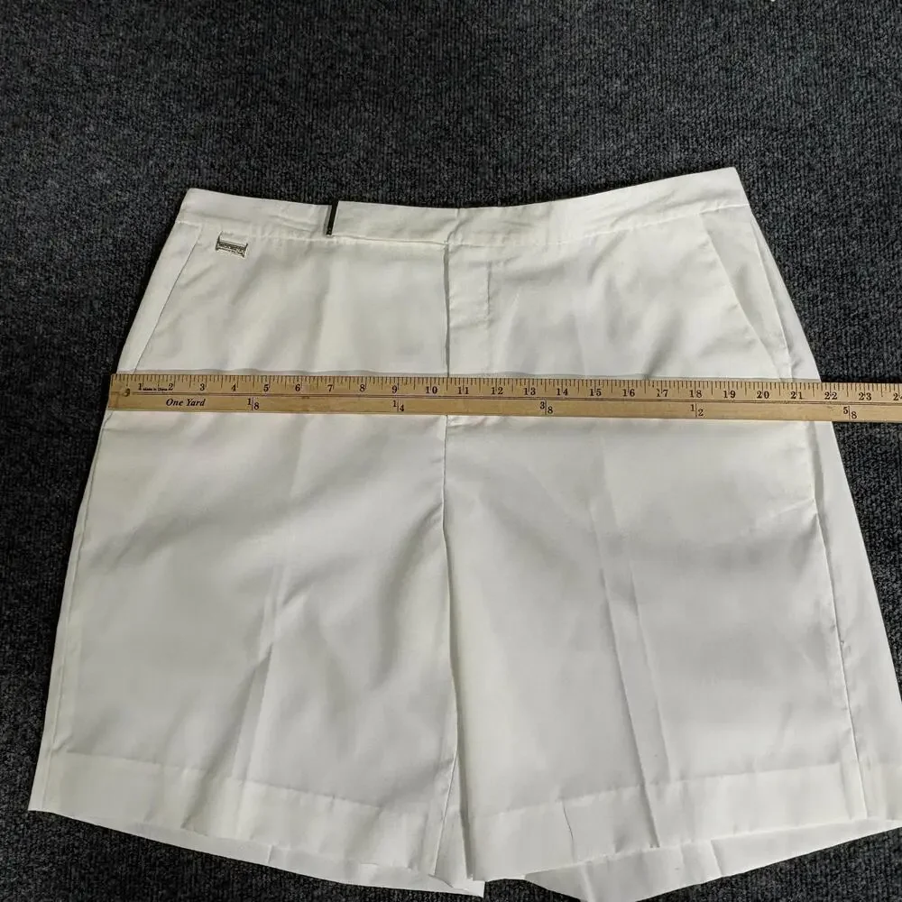Lauren Ralph Lauren Shorts Womens 14 White Bermuda Golf Microfiber Activewear